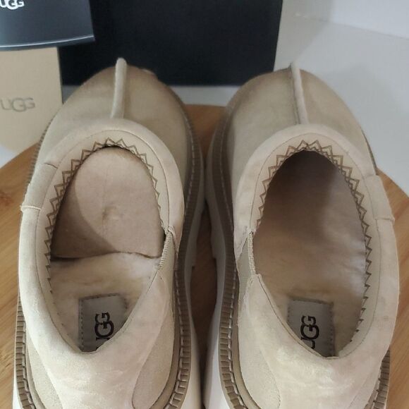 UGG Tasman Lug Slipper Loafer Shoes MEN US 8/ EU 41 Suede Twinsole Mustard Seed - Picture 8 of 14